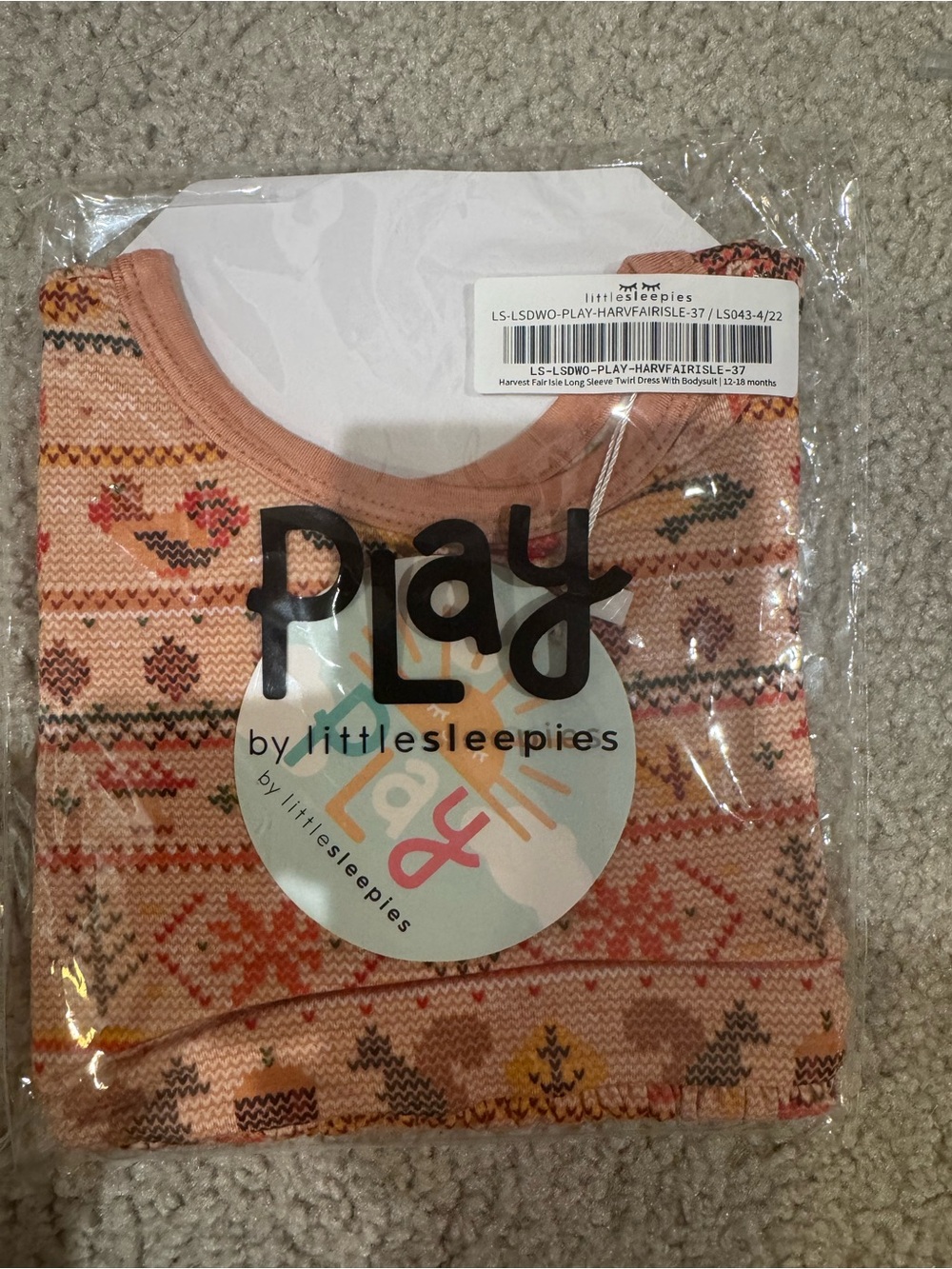Little Sleepies Harvest Fair Isle Twirl Dress